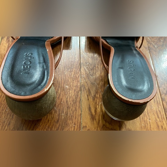 Neous Leather Sandals with “Glass” Globe Heels - Picture 6 of 11